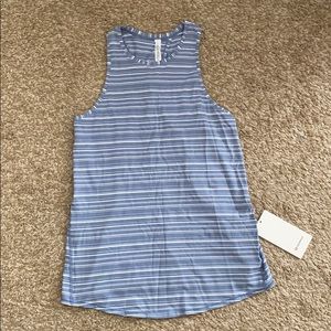 NWT Lululemon striped, open back tank top